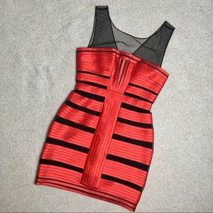 BCBG MaxAzria Brenda bodycon in jewel red